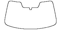 Nissan Sylphy (CN) Window 2020 - Windshield (with mirror and dotted area cutout)