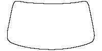 Nissan Sylphy (CN) Window 2020 - Windshield (without mirror and dotted area cutout)