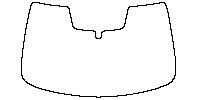 Nissan Qashqai (AU) Window 2023 - Windshield (with mirror and dotted area cutout)