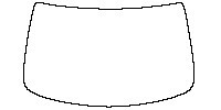 Nissan Qashqai (AU) Window 2023 - Windshield (without mirror and dotted area cutout)