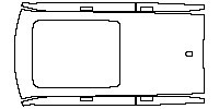 Nissan Armada (US) Exterior 2025 - Roof (with panoramic sunroof, with single antenna cutout)
