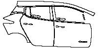 Nissan Leaf (US) Exterior 2019 - (right) Door+Rear Fender (with ''ZERO Emlsslon'' emblem on front door)