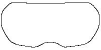 Nissan Leaf (US) Window 2019 - Rear Window (Edge ends at the inner side of dotted area)