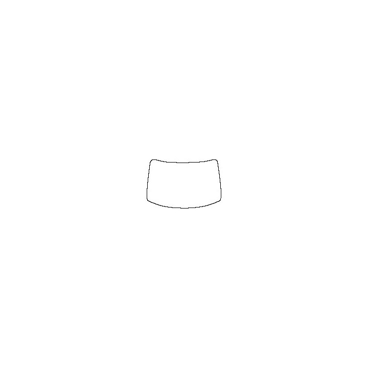 Nissan Leaf (US) Window 2019 - Windshield (inside) (without mirror and dotted area cutout, Edge exceeds the innder side of black