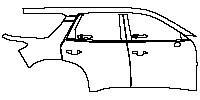 Nissan Pathfinder S 2023 - (right)Door+Side Skirt+Rear Fender