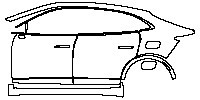 (left) Door+Side Skirt+Rear Fender