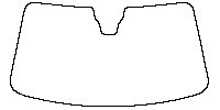 Peugeot 308 (EU) Window 2023 - Windshield (with mirror and dotted area cutout, Edge ends at the inner side of dotted area)
