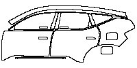 (left) Door+Side Skirt+Rear Fender