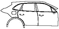 Porsche Cayenne Cayenne S 2011 - (right) Door+B Pillar+Rear Fender