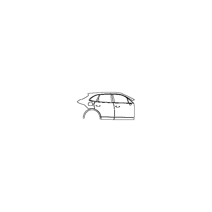 Porsche Cayenne Turbo E-Hybrid 2024 - (right) Door+B Pillar+Rear Fender