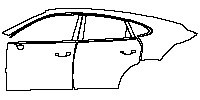 Porsche Cayenne Coupe Cayenne Coupe 2019 - (left) Door+BC Pillar+Rear Fender