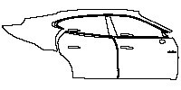 Porsche Taycan Sedan 2019 - (right) Door+B Pillar+Rear Fender (with [electric] logo on the front door)