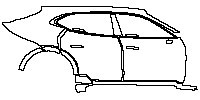 Porsche Taycan Cross Turismo 2021 - (right) Door+Side Skirt+Rear Fender (with offroad design package)