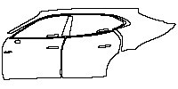 Porsche Taycan Sport Turismo 2021 - (left)Door+Rear Fender (with [electric] logo on the front door)