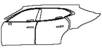 Porsche Taycan Sport Turismo 2021 - (left)Door+Rear Fender