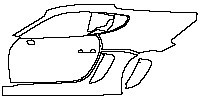 Porsche 718 Cayman 2019 - (left) Door+Side Skirt+Rear Fender