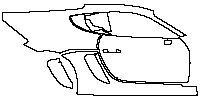Porsche 718 Cayman 2019 - (right) Door+Side Skirt+Rear Fender