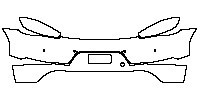 Porsche 718 Cayman 2019 - Rear Bumper (for EU license plate, without emblem)
