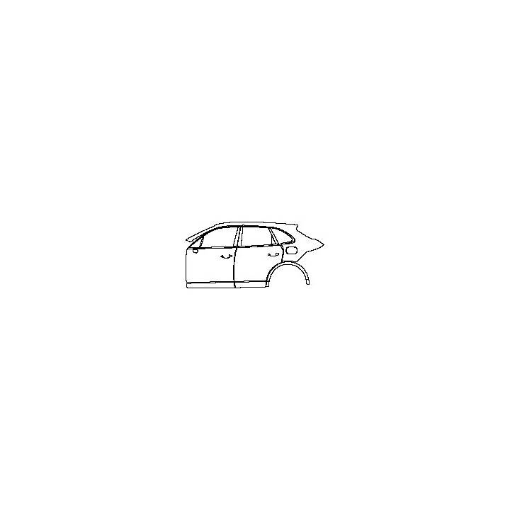 Porsche Cayenne Turbo E-Hybrid 2024 - (left)Door+B-pillar+Rear Fender (with charging port on rear fender)