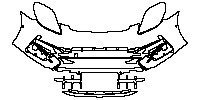 Porsche Panamera Sedan 2024 - Bumper+Healamp (with SportDesign Package, with 6 PDC)