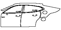Porsche Panamera Sedan 2024 - (left)Door+Rear Fender (with ''e-hybrid'' emblem on front door)