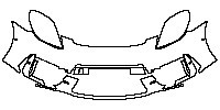 Porsche Panamera Sedan 2024 - Bumper+Healamp (without SportDesign Package, with 4 PDC)