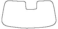 Roewe RX5 Window 2023 - Windshield (with mirror and dotted area cutout)