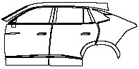 (left) Door+Side Skirt+Rear Fender
