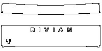 Rivian R1T Exterior 2023 - Trunk Lid (with ''Rivian'', ''R1T'' emblems)