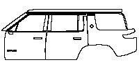 Rivian R1S Exterior 2023 - (left) Door+Side Skirt+Rear Fender (with ''RIVIAN'' emblem on front door)