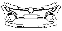 Renault Megane E-Tech Exterior 2023 - Bumper+Headlamp (with 2 PDC)