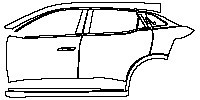 Renault Megane E-Tech Exterior 2023 - (left) Door+Side Skirt+Rear Fender