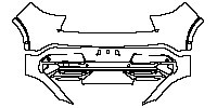 Renault Megane E-Tech Exterior 2023 - Rear Bumper (with 4 PDC)