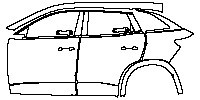 Renault Austral Exterior 2023 - (left) Door+Side Skirt+Rear Fender