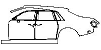 Rolls-Royce Phantom Sedan 2013 - (left) Door+BC Pillar+Rear Fender+Side Skirt