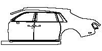 Rolls-Royce Phantom Sedan 2013 - (left) Door+BC Pillar+Rear Fender+Side Skirt