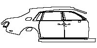 Rolls-Royce Phantom Sedan 2013 - (right) Door+BC Pillar+Rear Fender+Side Skirt