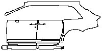 Rolls-Royce Cullinan Exterior 2018 - (left) Door+Side Skirt+Rear Fender (split rear fender)