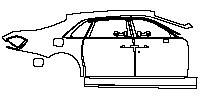 Rolls-Royce Ghost Extended Wheelbase 2011 - (right) Door+Side Skirt+Rear Fender
