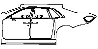 Rolls-Royce Ghost Standard Wheelbase 2010 - (left) Door+Side Skirt+Rear Fender