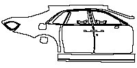 Rolls-Royce Ghost Standard Wheelbase 2010 - (right) Door+Side Skirt+Rear Fender
