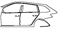 Skoda Octavia (EU) Estate 2017 - (left) Door+Side Skirt+Rear Fender