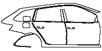 Skoda Octavia (EU) Estate 2017 - (right) Door+Side Skirt+Rear Fender