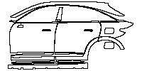 Smart #3 Base 2023 - (left)Door+Side Skirt+Rear Fender