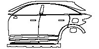 (left) Door+Side Skirt+Rear Fender