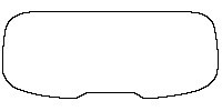 Smart #3 Window 2023 - Rear Window (Edge ends at the inner side of dotted area)