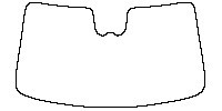 Smart #3 Window 2023 - Windshield (with mirror and dotted area cutout, Edge ends at the inner side of dotted area)