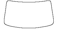 Smart #3 Window 2023 - Windshield (without mirror and dotted area cutout, Edge ends at the inner side of dotted area)