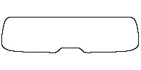 Smart #5 Window 2024 - Rear Window (Edge ends at the inner side of dotted area)