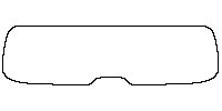 Smart #5 Window 2024 - Rear Window (Edge exceeds the innder side of black cermic by 3mm)